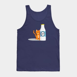 Tabby cat with a milk bottle Tank Top